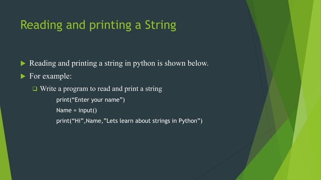 Different uses of String in Python.pptx | Free Download
