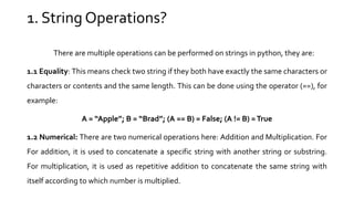 String in python lecture (3) | PPTX