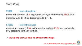 8086 String Instructions.pdf | Programming Languages | Computing