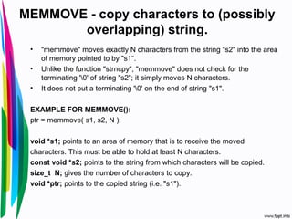 String & its application | PPT