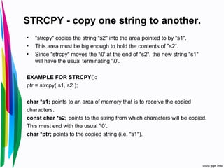 String & its application | PPT
