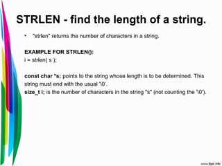 String & its application | PPT