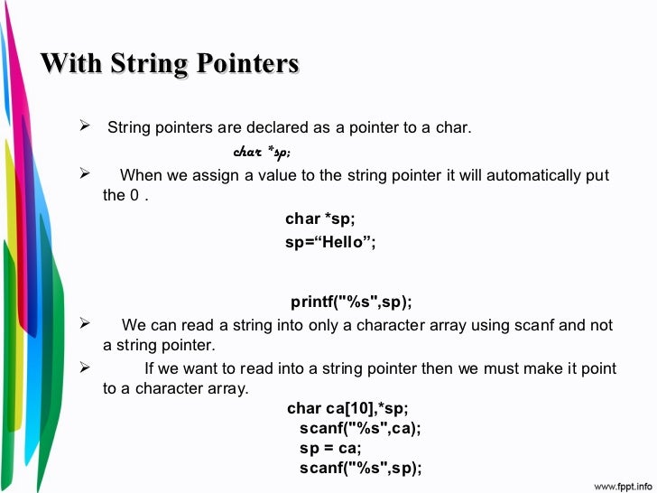 String & its application