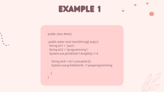 Java Presentation on the topic of string | PPT