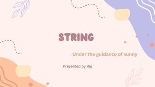 Java Presentation on the topic of string | PPT