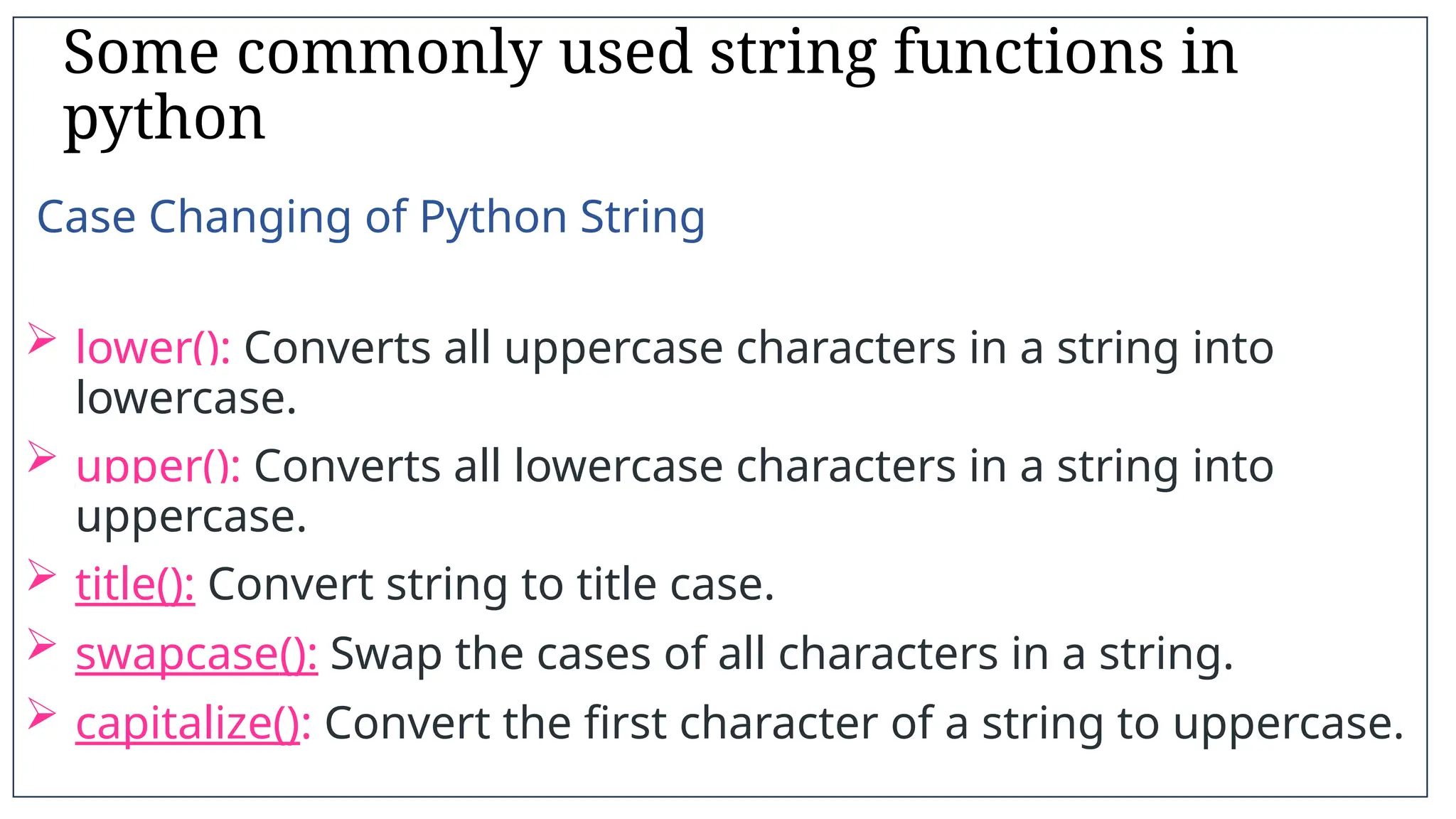 presentation on python string manipulation | PPT
