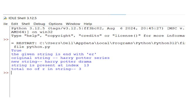 presentation on python string manipulation | PPTX