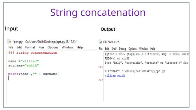 presentation on python string manipulation | PPTX