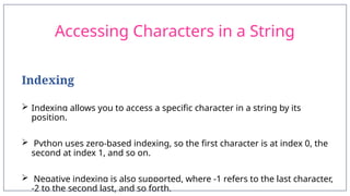 presentation on python string manipulation | PPTX