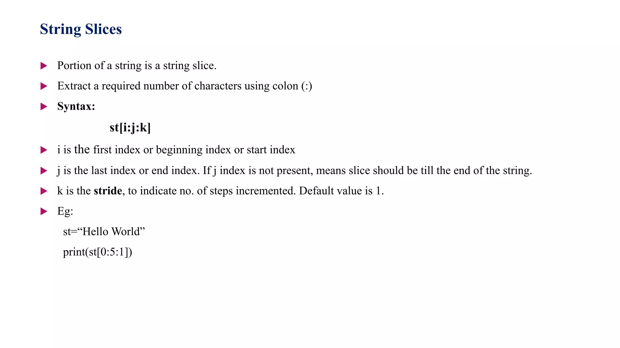 String Manipulation in Python | PPT