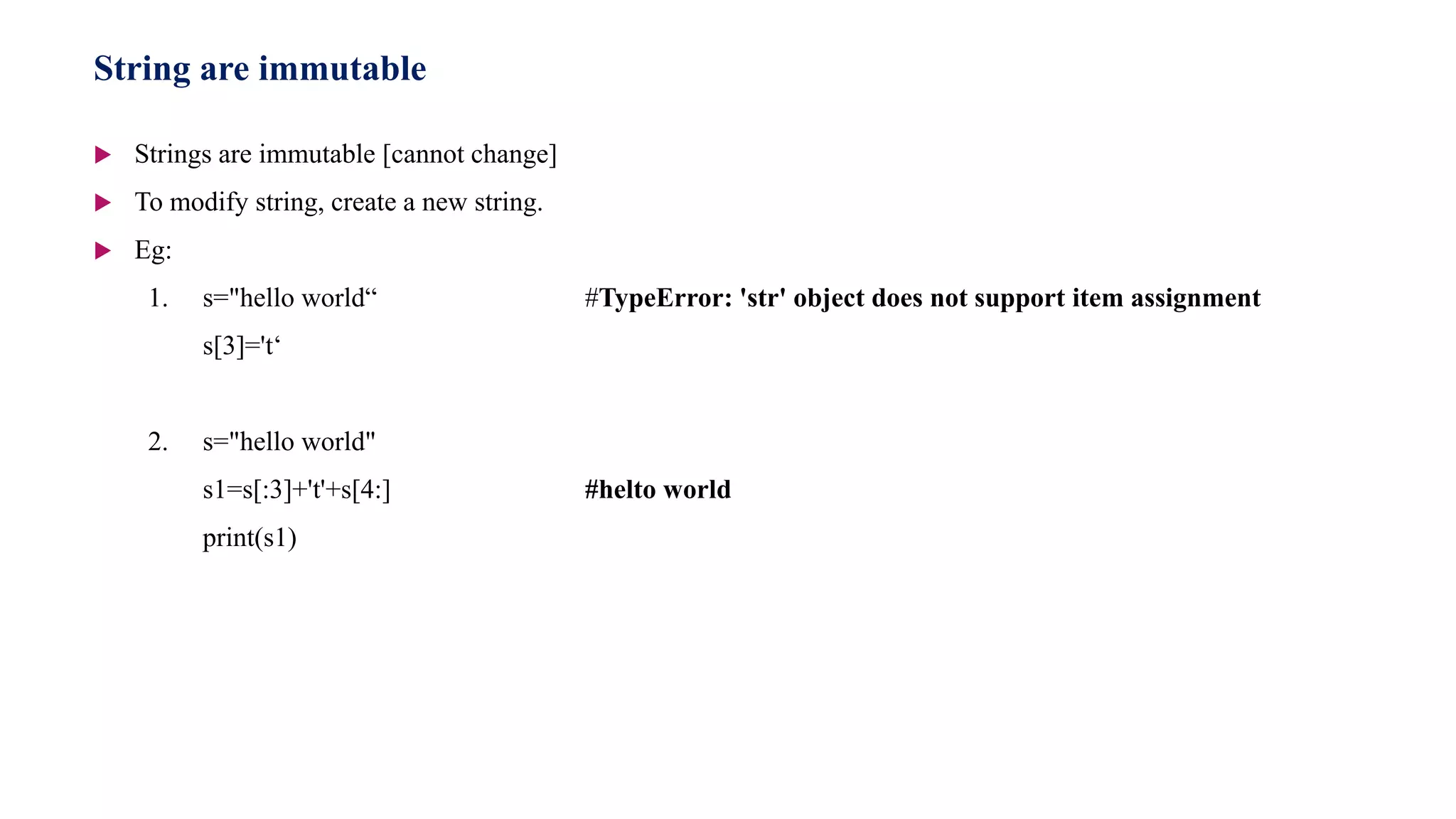 String Manipulation in Python | PPT