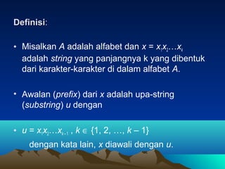 Algoritma Pencarian String matching | PPT