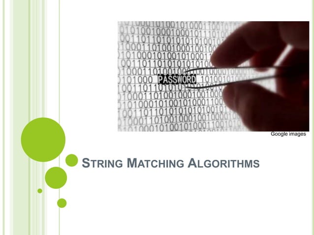 String matching algorithms | PPTX