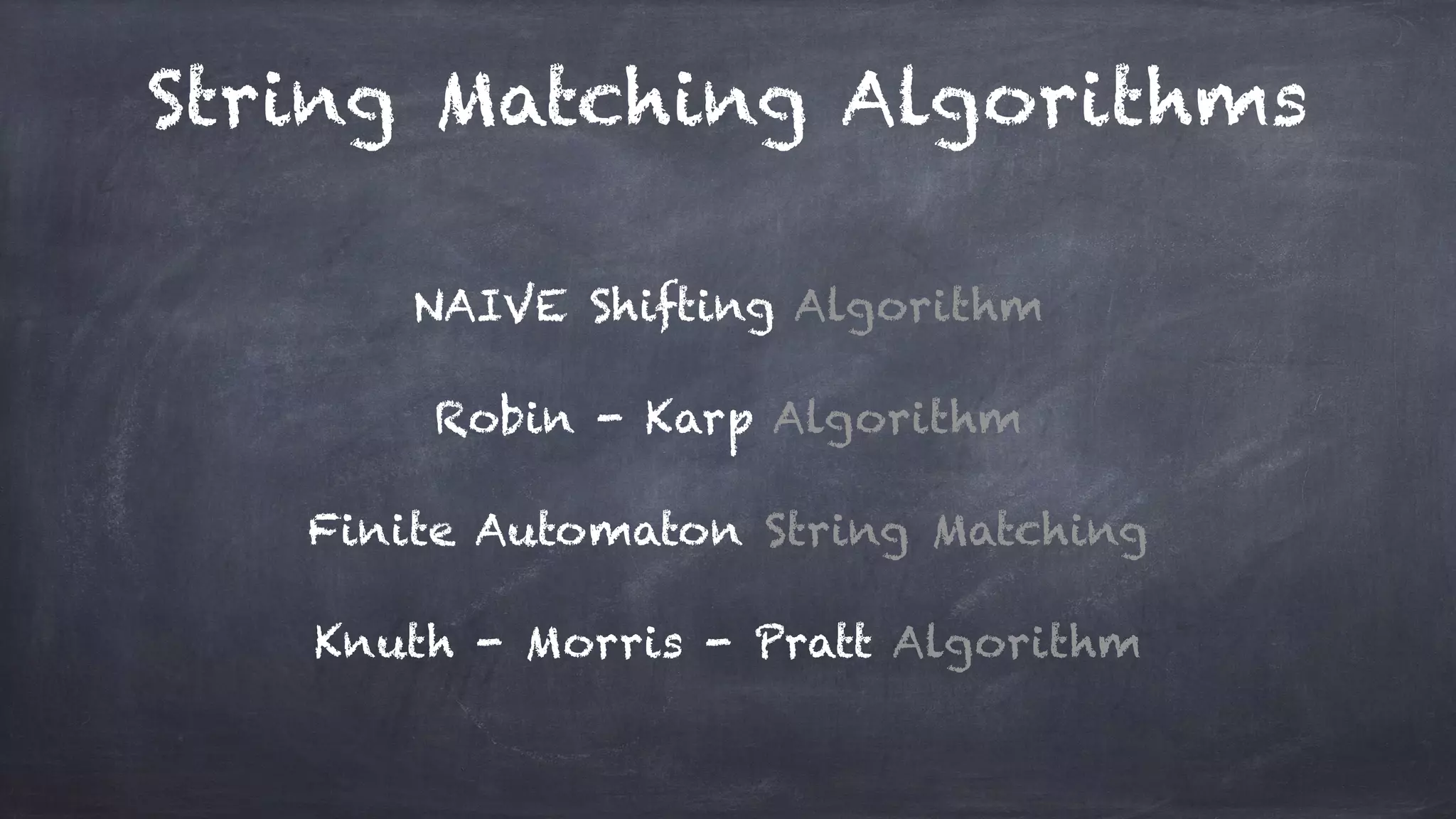 String matching algorithms | PPT