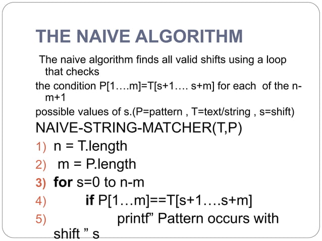 String matching algorithms | PPTX