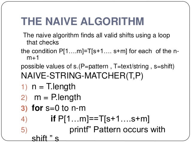 String matching algorithms