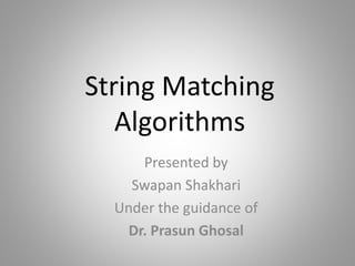 String Matching Algorithms Explained | PPT