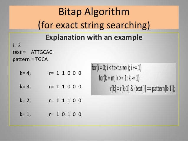 String matching algorithms-pattern matching.