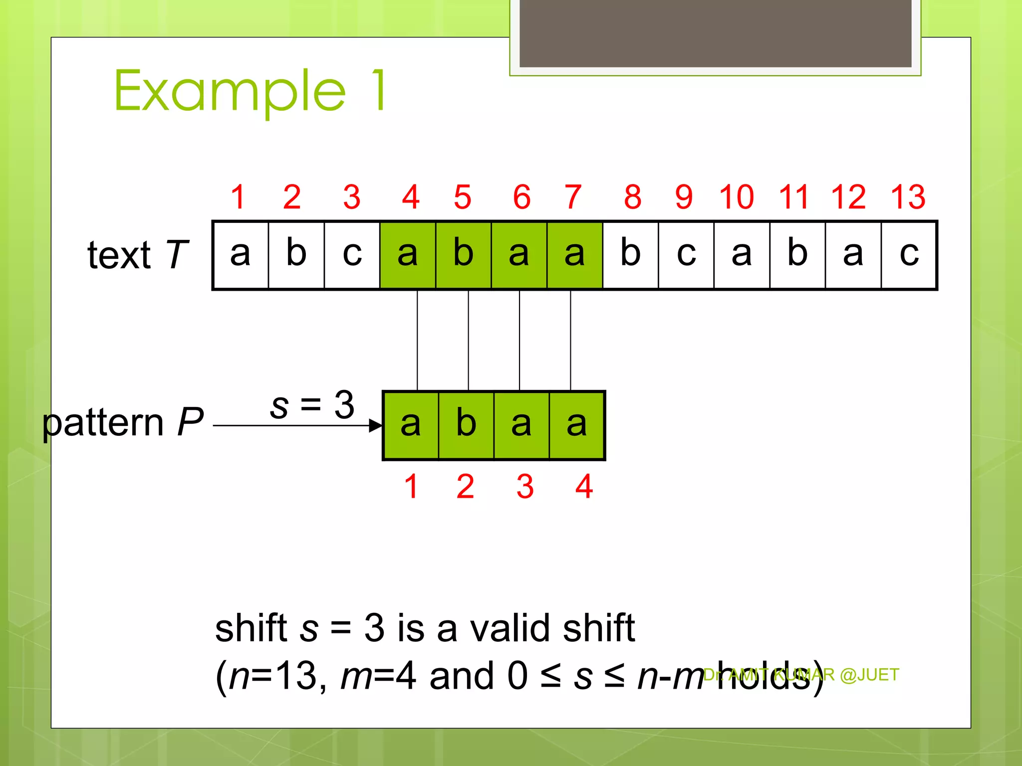 String matching, naive, | PDF