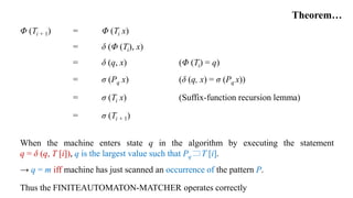 String Matching with Finite Automata and Knuth Morris Pratt Algorithm | PDF
