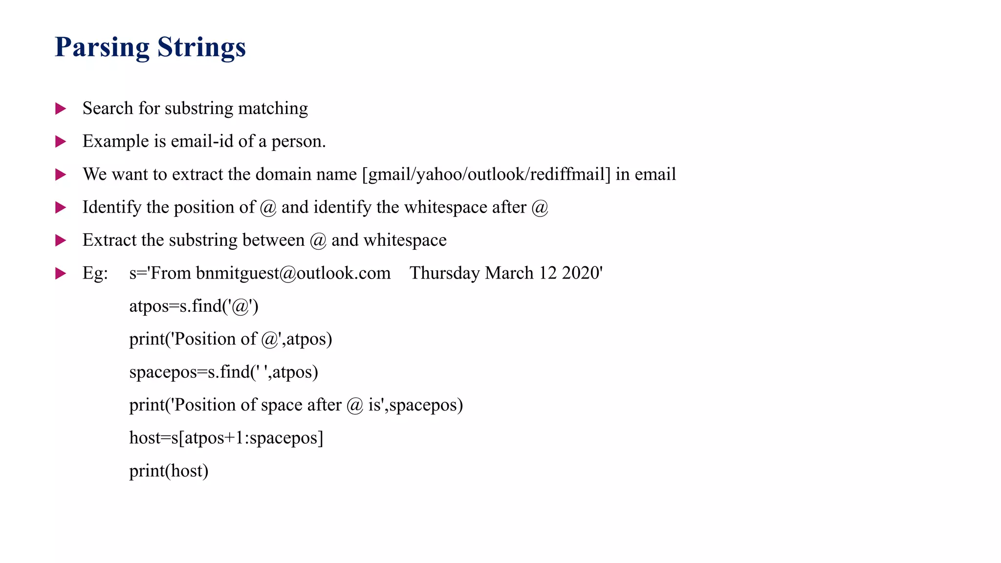 String Methods and Files | PPT