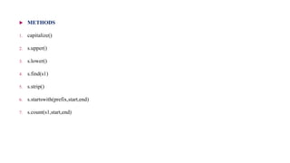 String Methods and Files | PPT