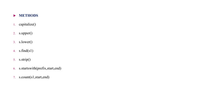 String Methods and Files | PPT