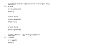 String Methods and Files | PPT