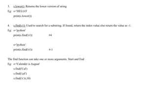 String Methods and Files | PPT