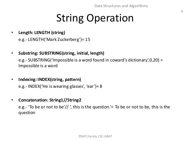 String operation