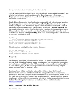 String & path functions in vba | DOCX