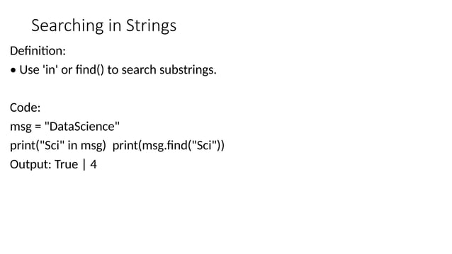 string python Python Strings: Literals, Slicing, Methods, Formatting ...