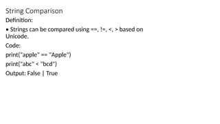 string python Python Strings: Literals, Slicing, Methods, Formatting ...