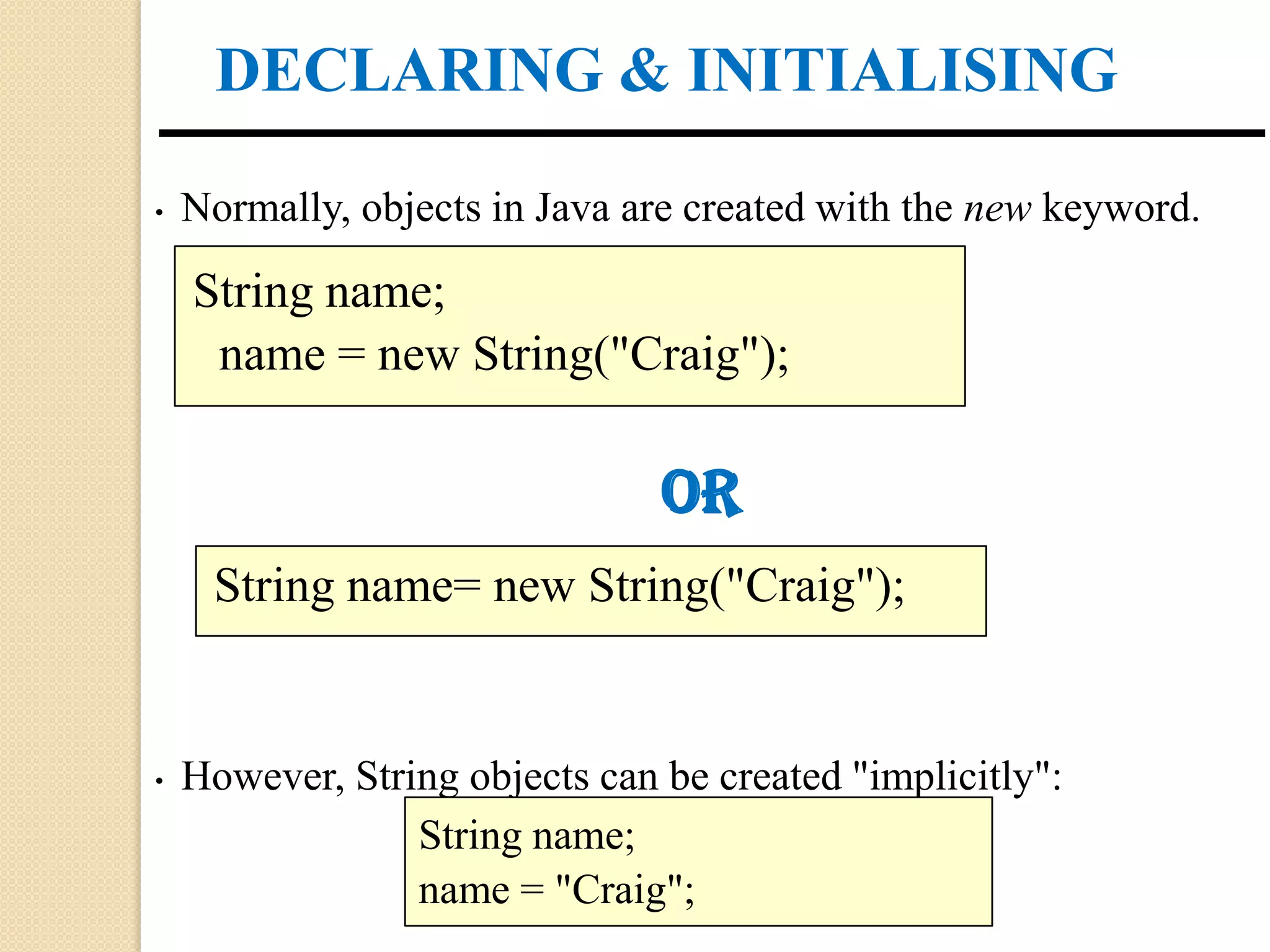 Strings in Java | PPTX