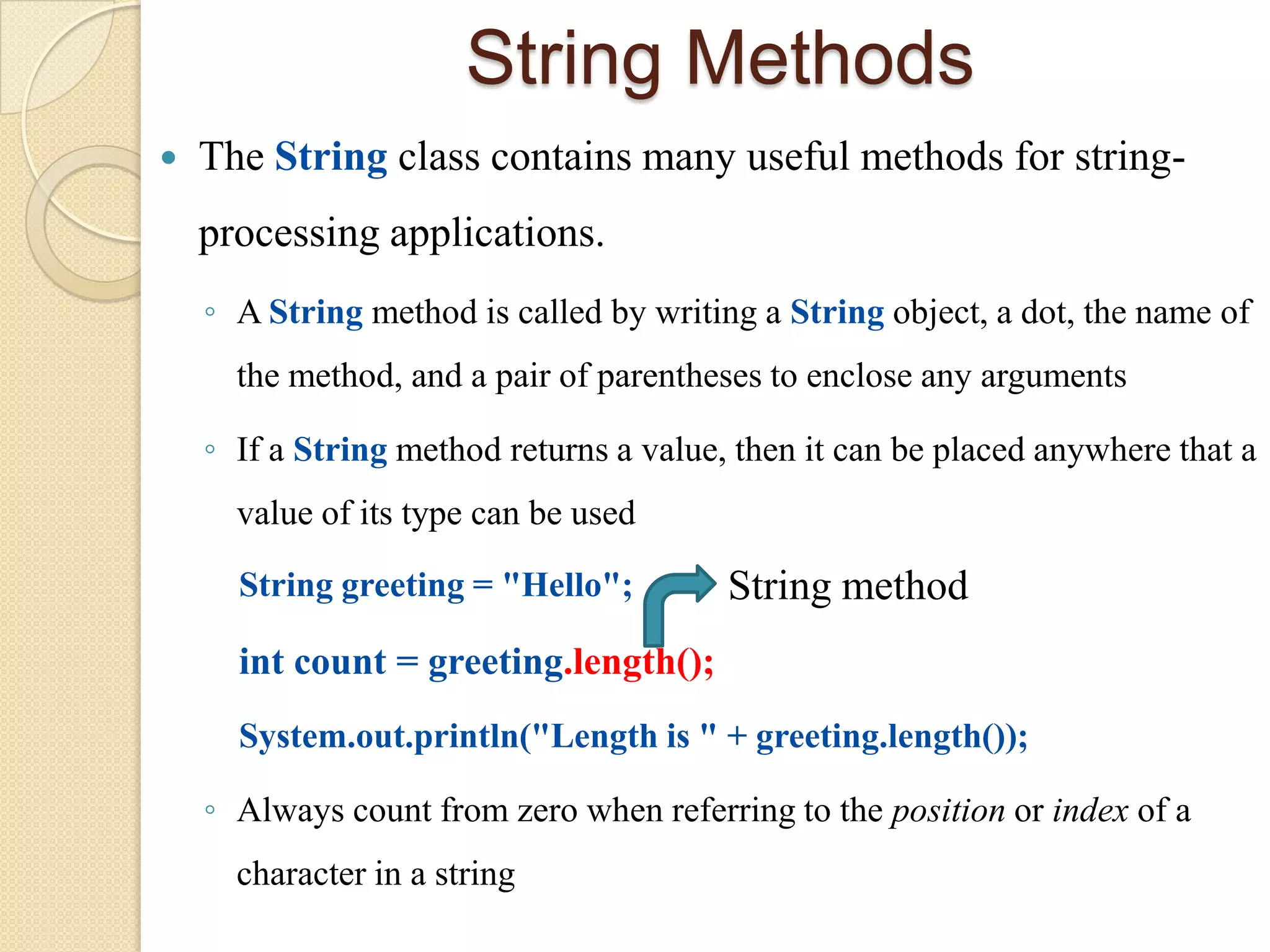 Strings in Java | PPTX