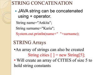 Strings in Java | PPT
