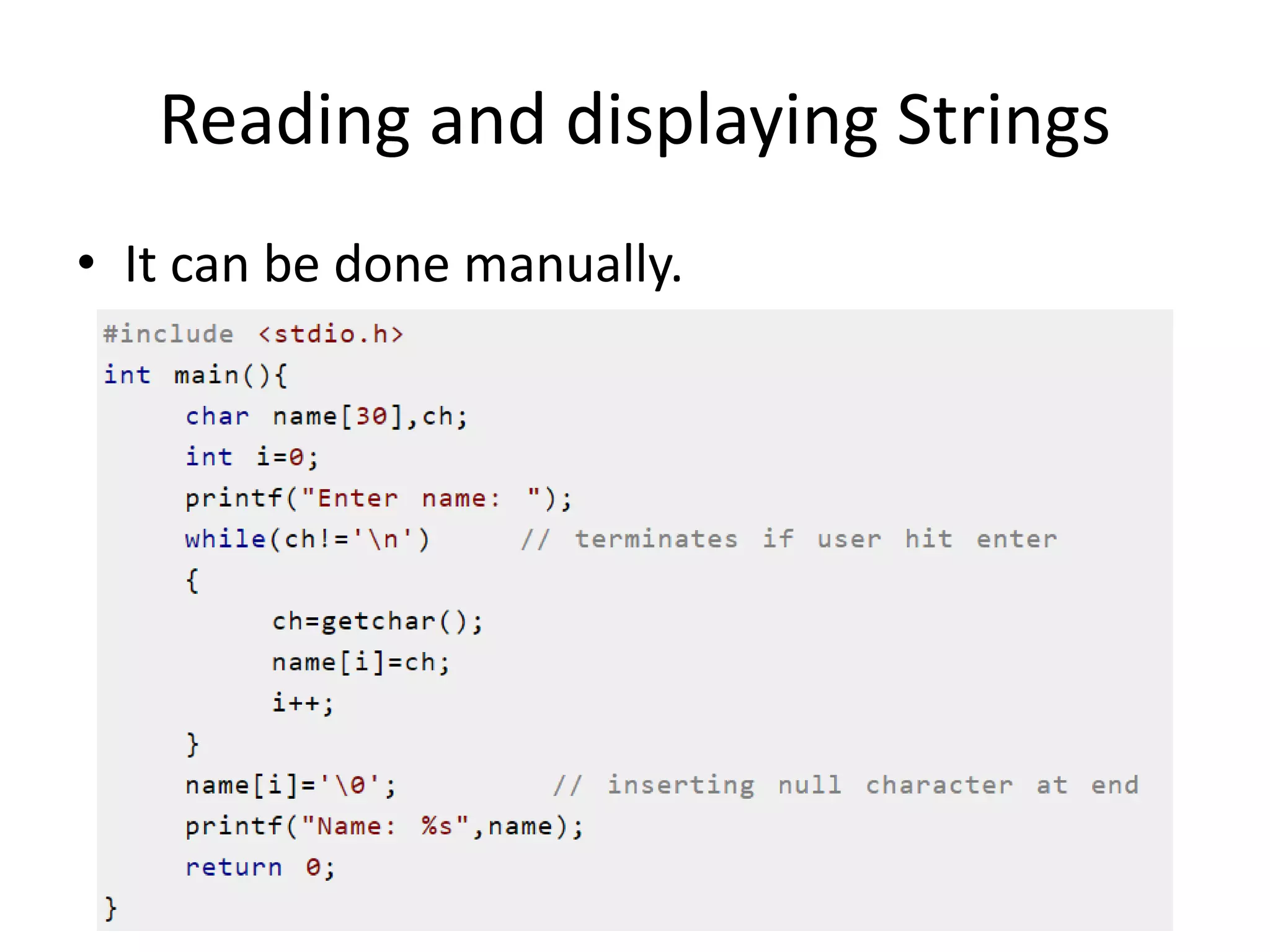 Strings in C | PPT