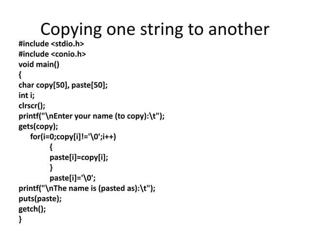 Strings in C | PPT