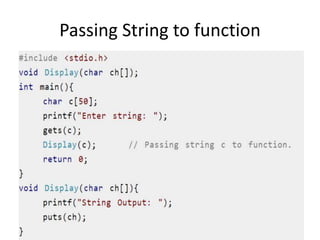 Strings in C | PPTX | Programming Languages | Computing