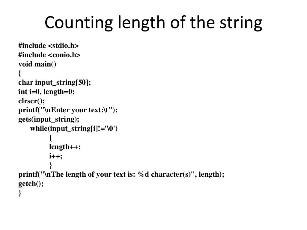 Strings in C