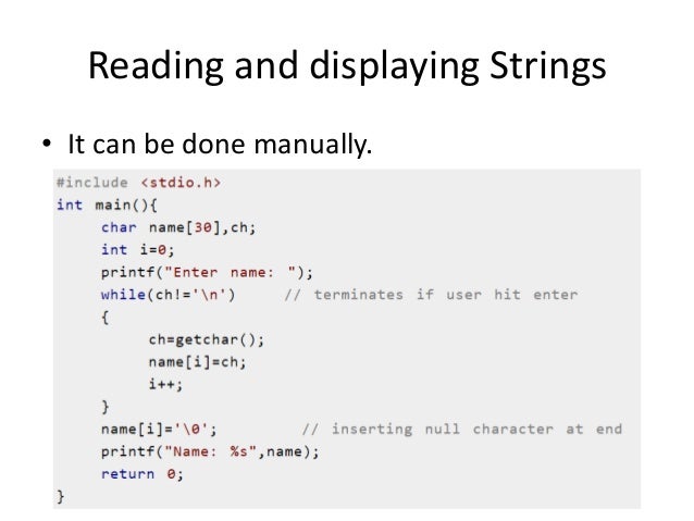 Strings in C