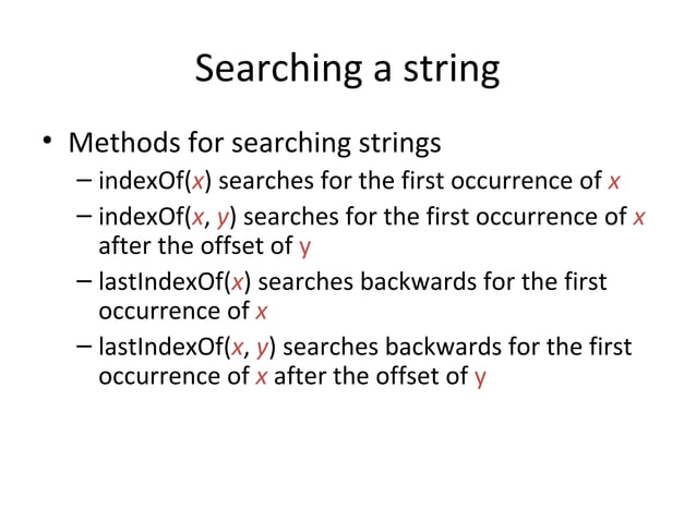 Strings In OOP(Object oriented programming)
