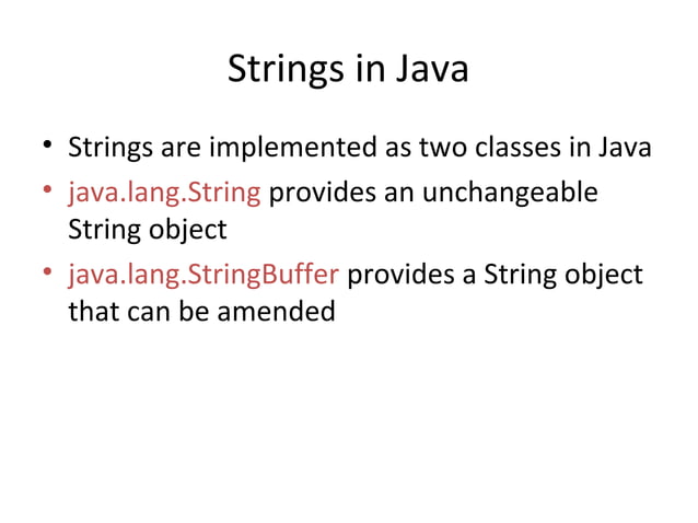 Strings In OOP(Object oriented programming)