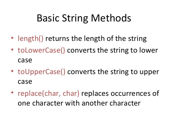 Strings In OOP(Object oriented programming)