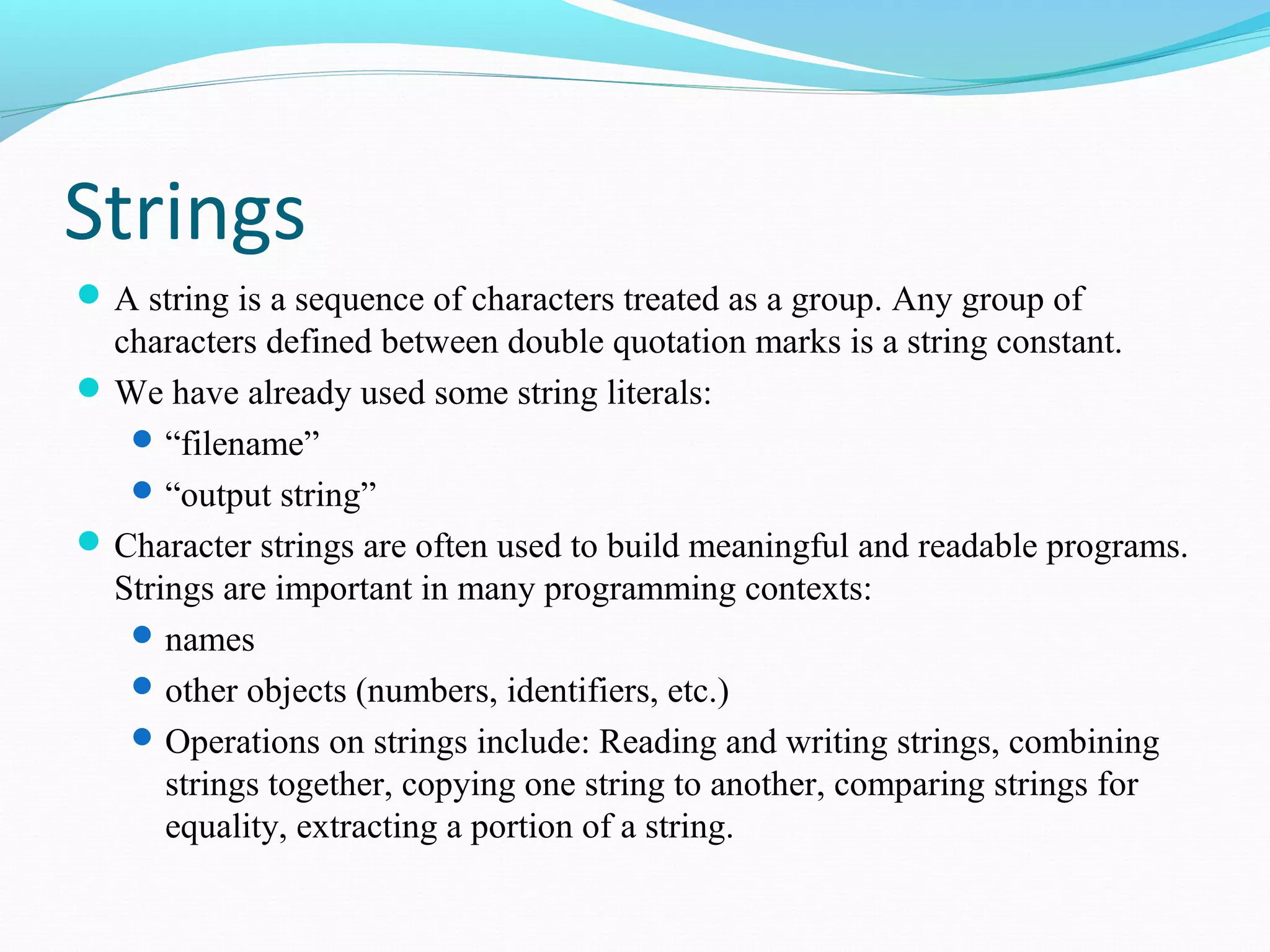 Strings | PPT