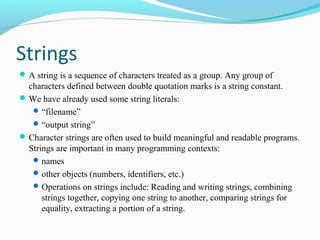Strings | PPT