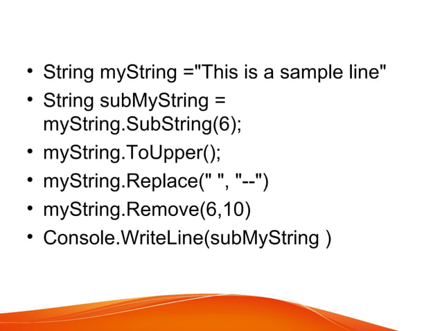 C# Strings | PPT | Free Download