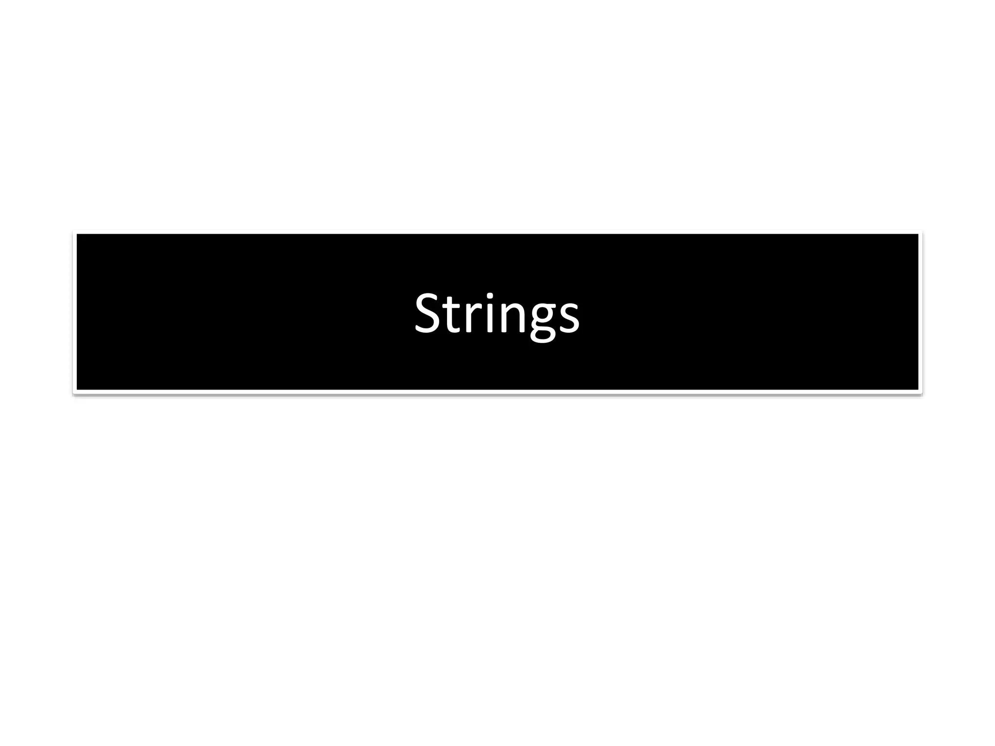 Strings in C language | PPT