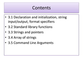 Strings in C language | PPT