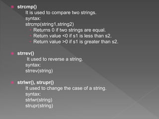 Strings | PPT